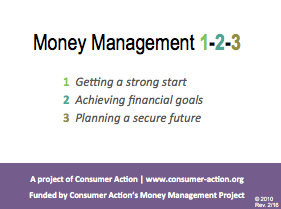 Money Management 1-2-3: PowerPoint Slides