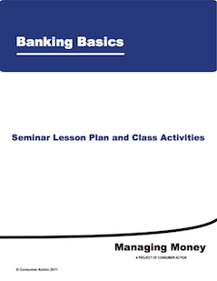 Banking Basics - Seminar Lesson Plan and Class Activities
