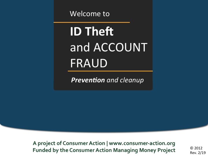 ID Theft & Account Fraud - PowerPoint Training Slides (English)