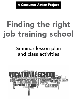 Finding the Right Job Training School - Seminar Lesson Plan and Class Activities
