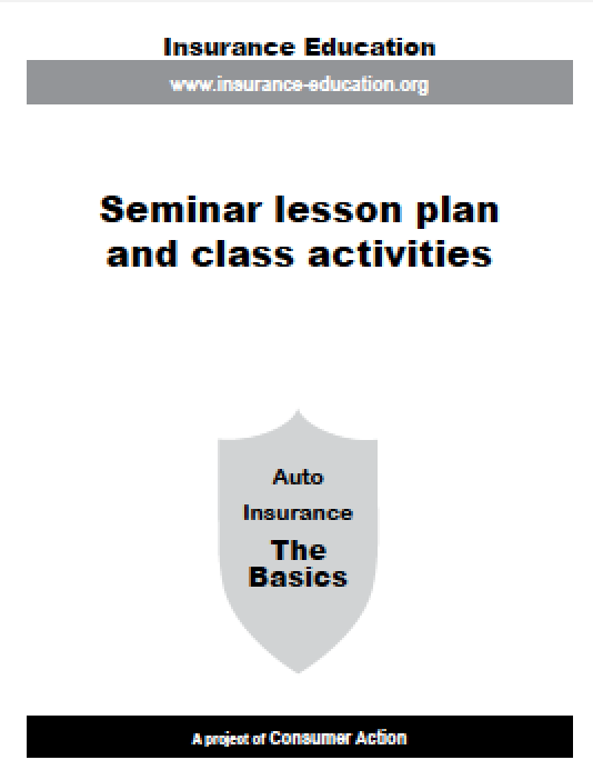 Auto Insurance - Lesson plan