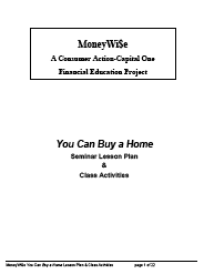 You Can Buy a Home - Seminar Lesson Plan (English)