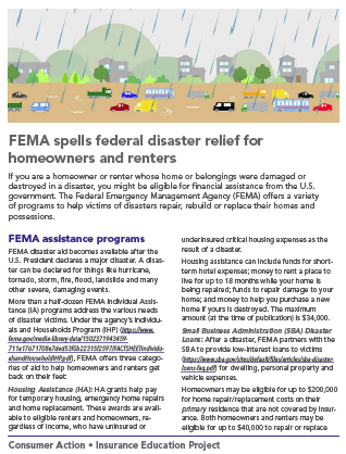 FEMA spells federal disaster relief for homeowners and renters