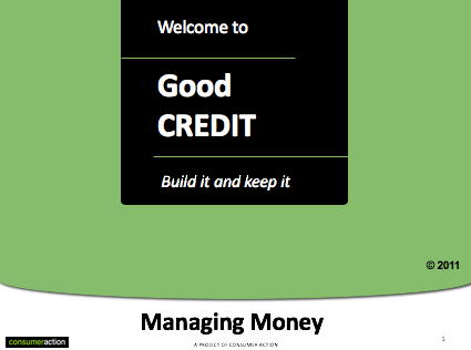 Good Credit -  PowerPoint Training Slides