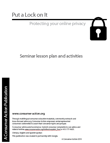 Put a Lock on It - Seminar lesson plan and activities
