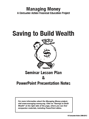 Saving to Build Wealth - Seminar Lesson Plan Packet