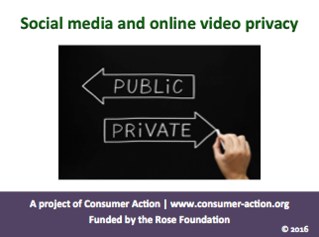 Social Media and Online Video Privacy - PowerPoint slides