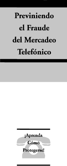 Preventing Telemarketing Fraud (Spanish)