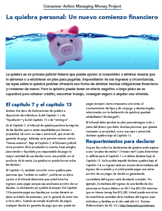 Personal Bankruptcy: Your financial fresh start (Spanish)