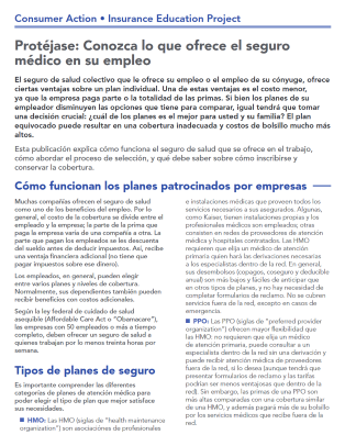 Get Covered: Understanding your employer-sponsored health plan (Spanish)