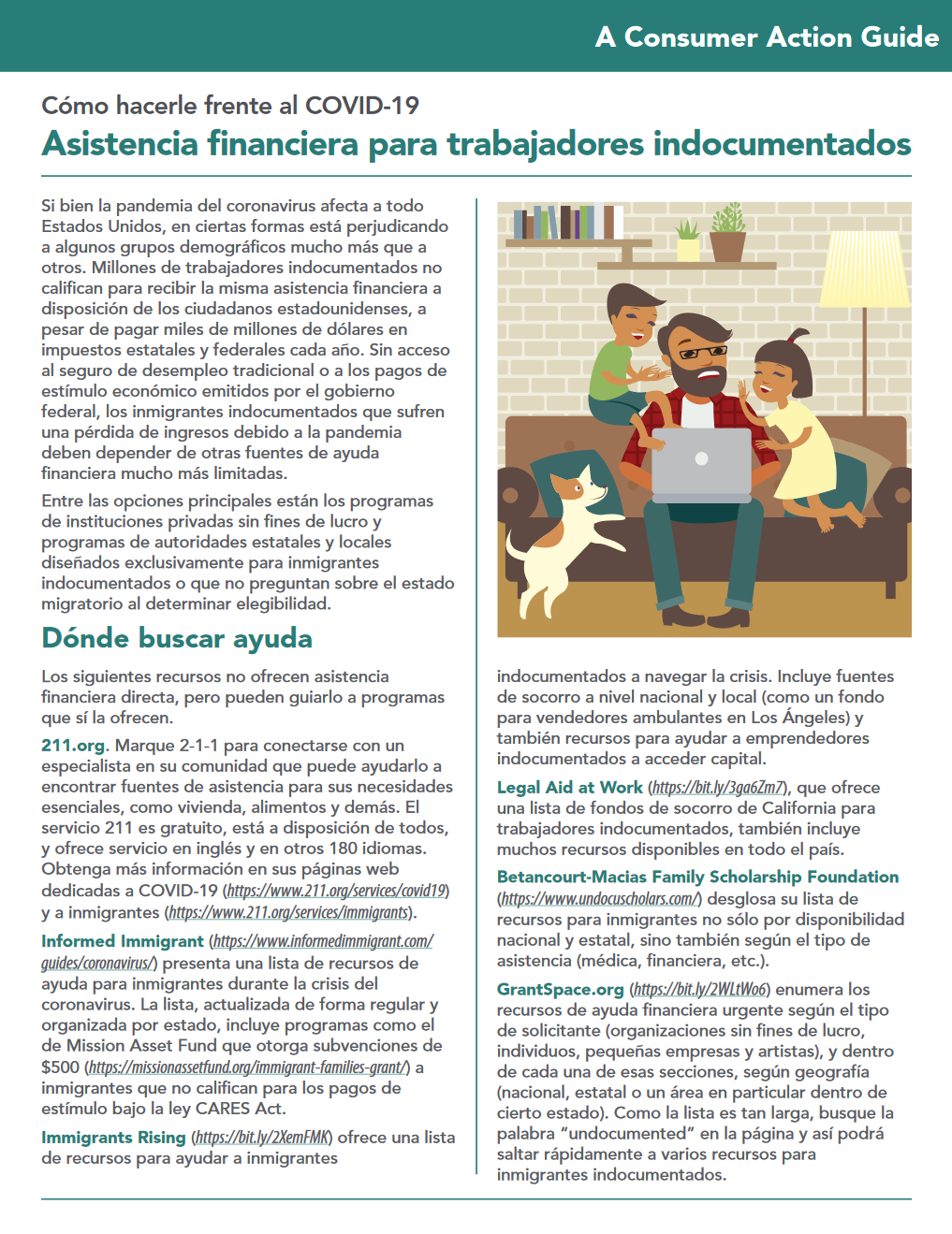 Financial assistance for undocumented workers (Spanish)