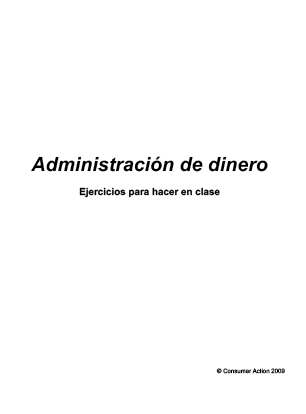 Manage Your Money Wisely - Class activities (Spanish)