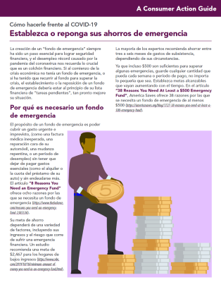 Establishing or replenishing emergency savings (Spanish)