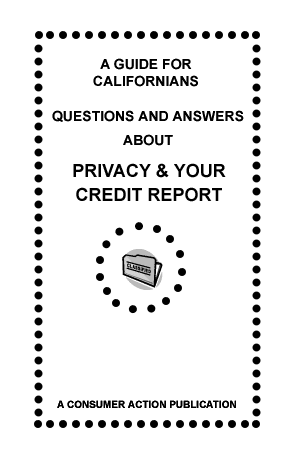 Questions & Answers About Privacy & Your Credit Report Cover
