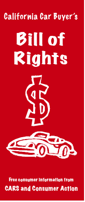 California Car Buyer’s Bill of Rights