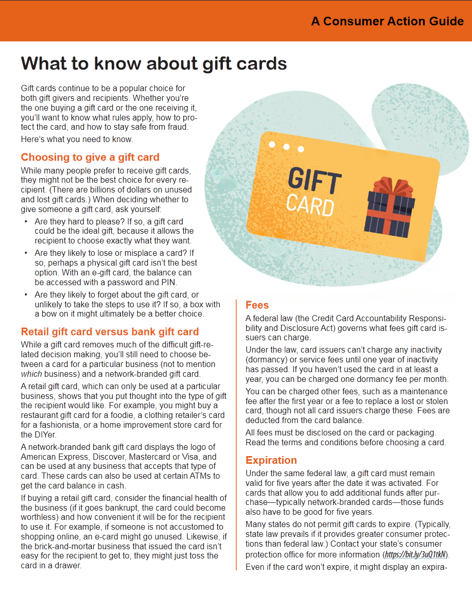 What to know about gift cards