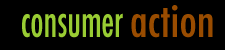 Consumer Action: Name as Logo Graphic